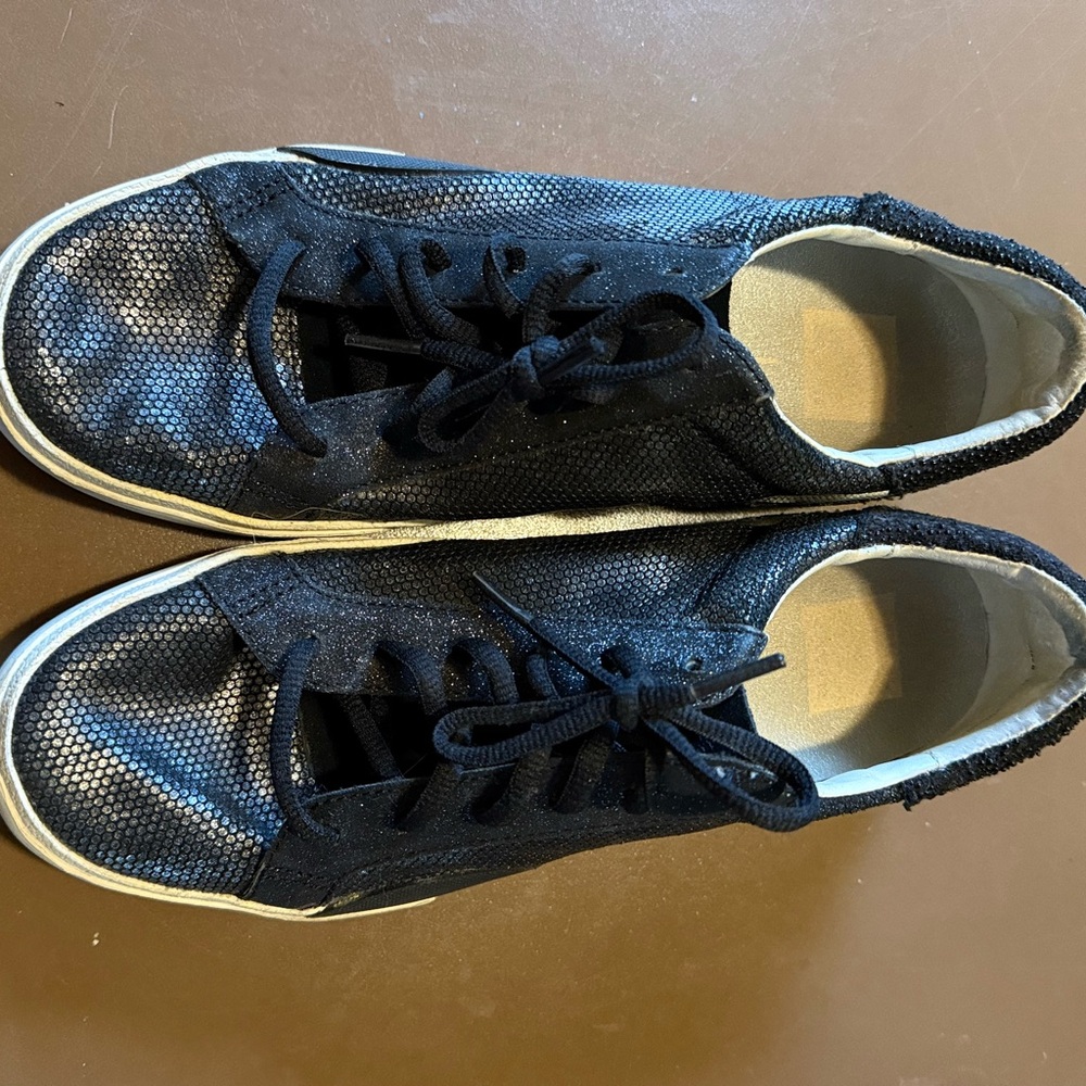 Dolce Vita Black Textured Sneakers